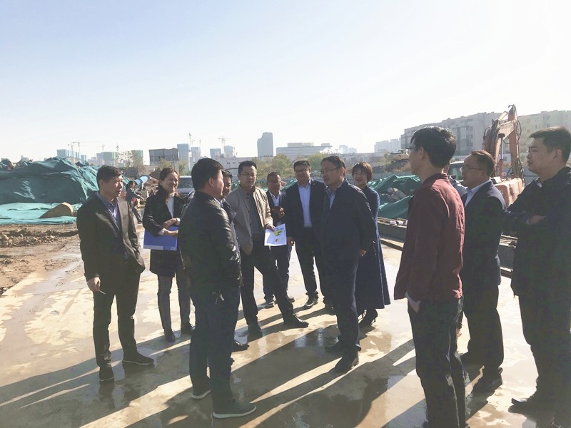 惠济区区长黄国彦一行莅临老鸦陈项目现场调研