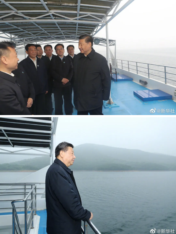 习近平在南阳市淅川县考察南水北调工程